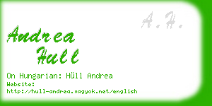 andrea hull business card